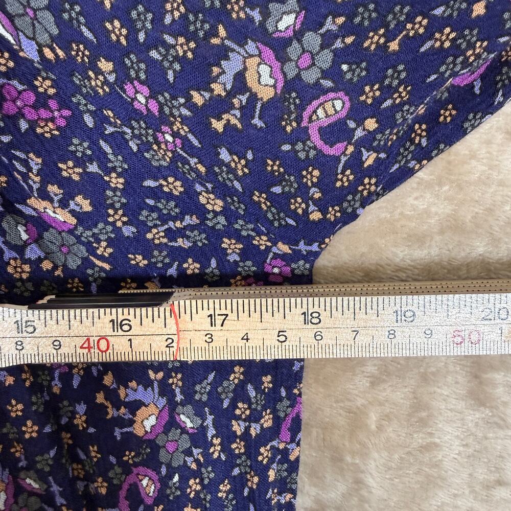 Modern Soul Bohemian Folk Print Gypsy Midi Dress Purple Size 6 - Picture 9 of 9